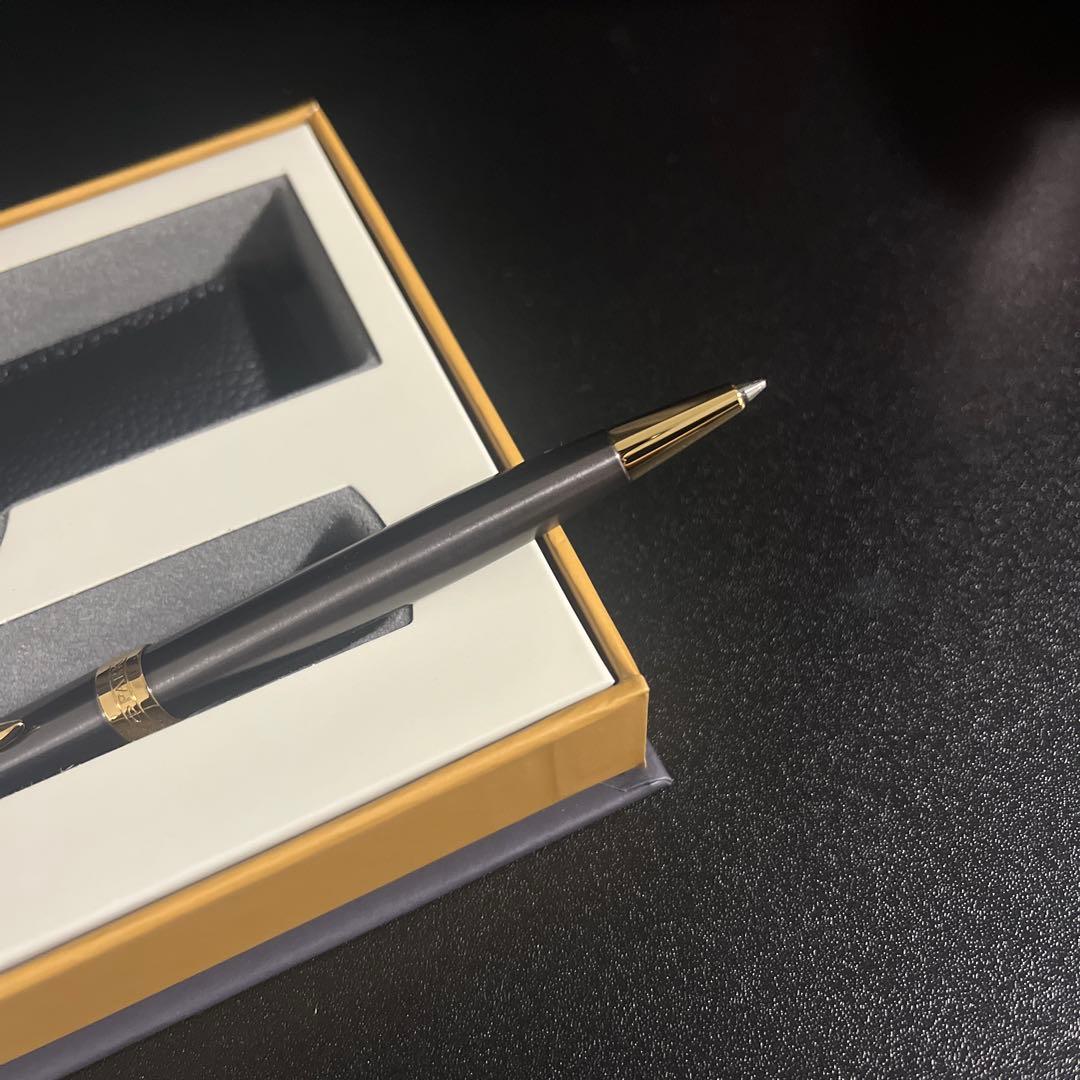 Parker ボールペン ソネット グレイGT レザーケース・ギフトボックス付