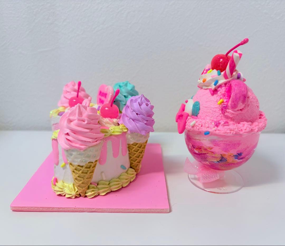 Marianne フェイクスイーツ　アイスクリームケーキ　ミニパフェ