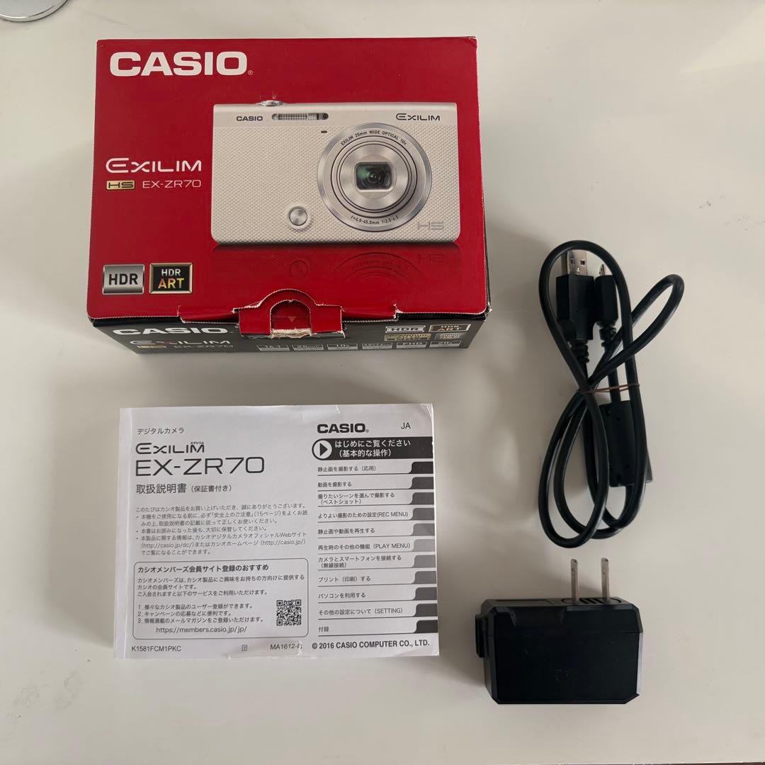 CASIO EXILIM EX-ZR70 デジタルカメラ　動作確認済　充電器付き