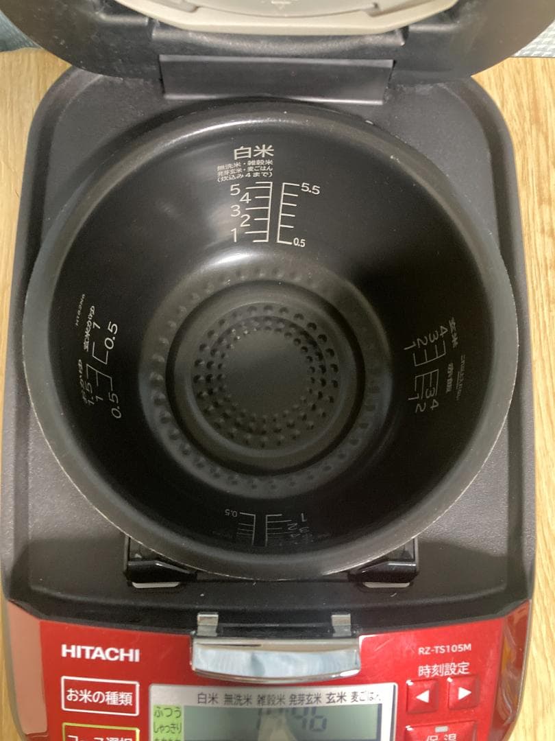 ★美品★23年製 RZ-TS105M 日立 圧力 スチーム IH ジャー 炊飯器