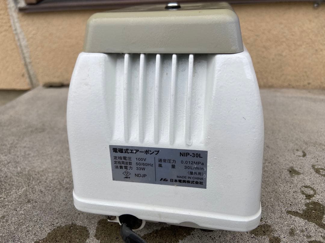 日本電興　エアポンプ (NIP-30L)30L　AC100V　50/60Hz