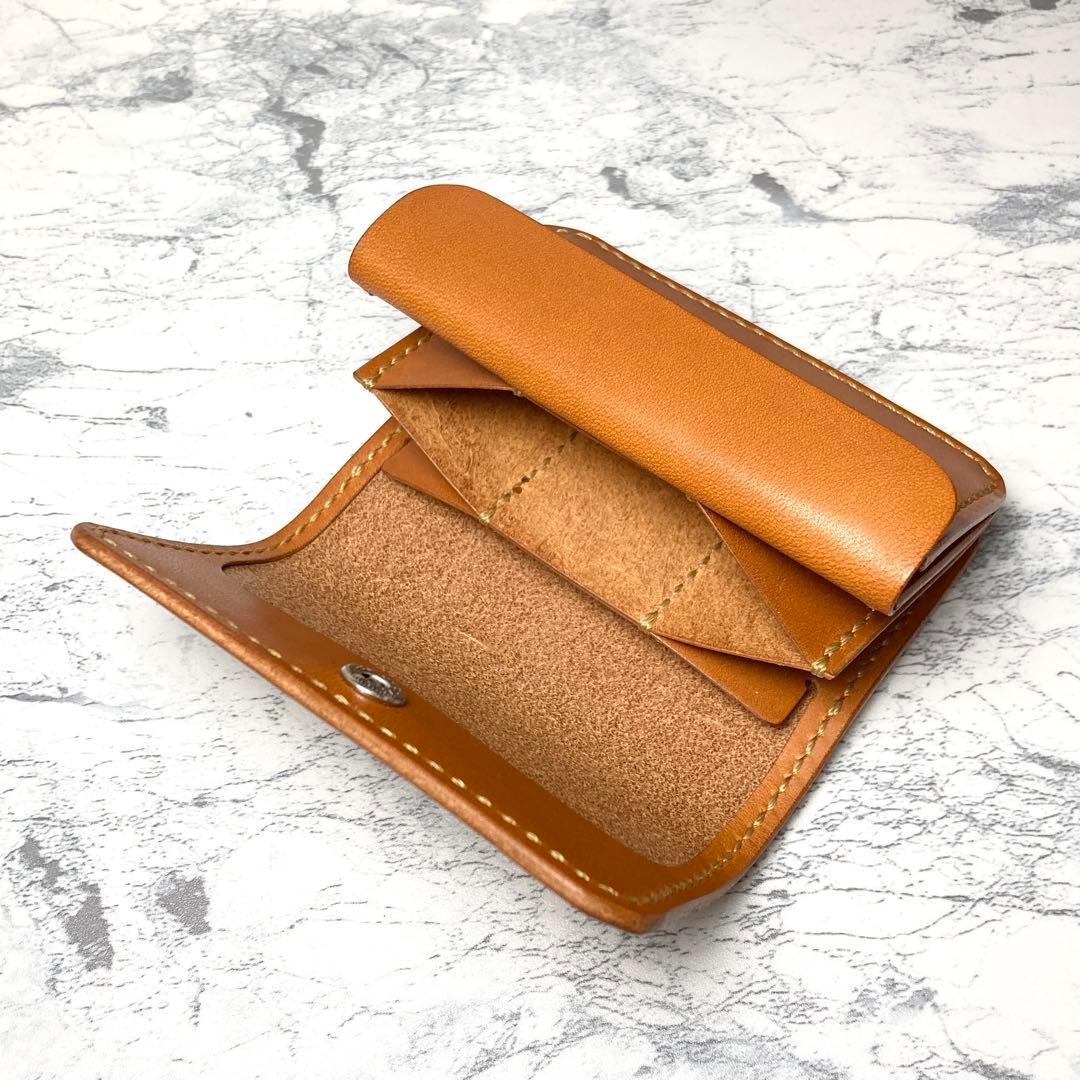 栃木レザー ミニ財布 本革 コンパクト財布 小さい財布 メンズ レディース 茶