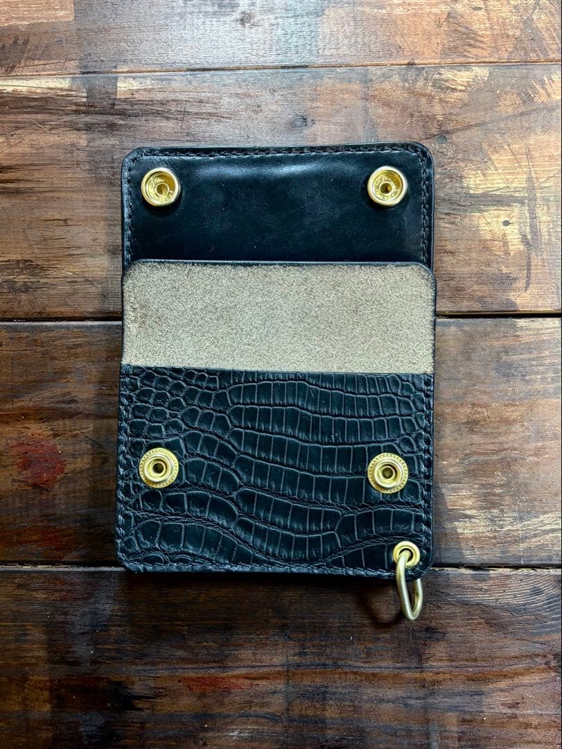 ミニトラッカーウォレット HORWEEN クロムエクセル クロコダイル カスタム