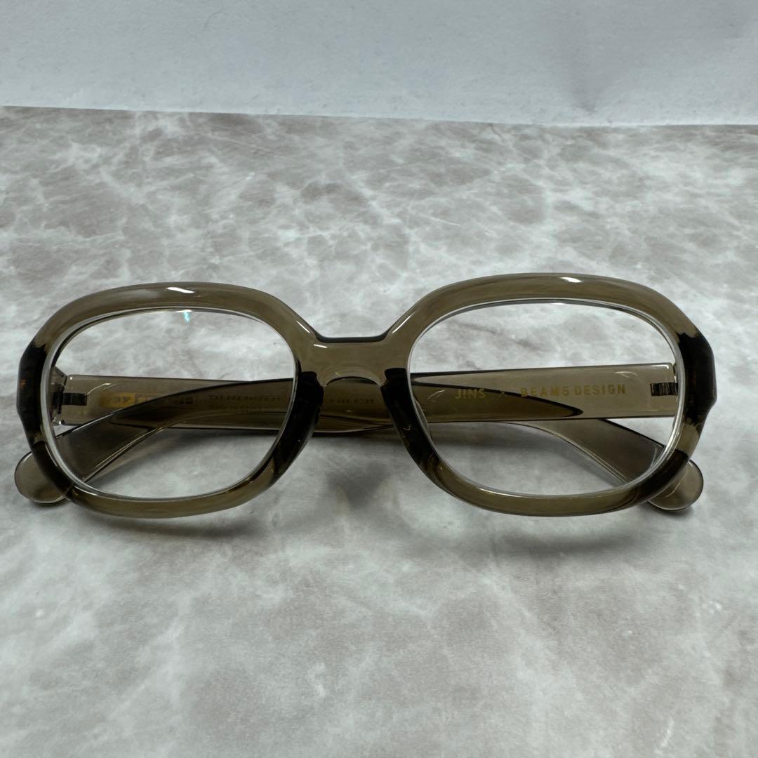 JINS×BEAMSDesign ジンズ 度付き眼鏡 オーバルメガネ