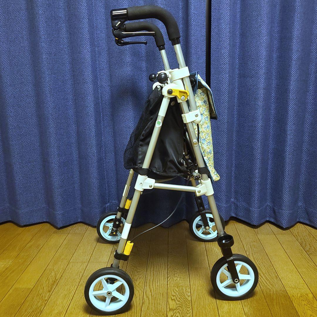 美品 シルバーカー ヘルシーワン 象印ベビー 花柄 折りたたみ 日本製 送料込
