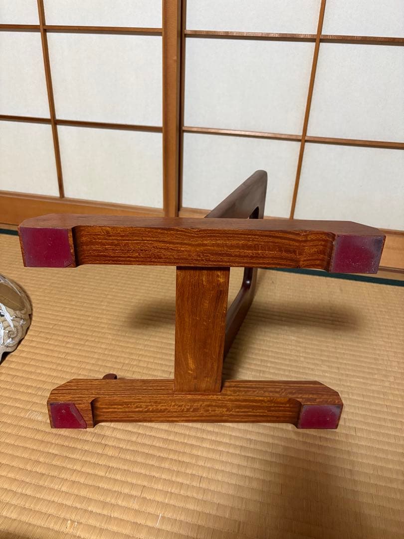 飾皿　木製の皿立て付き！