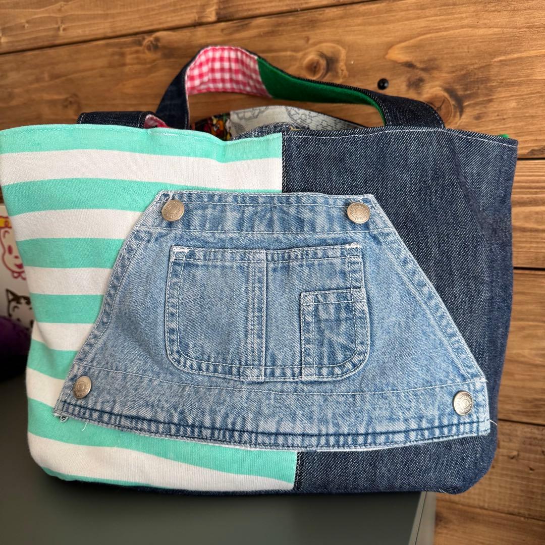 ハンドメイド デニムリメイク バッグ 2way 59