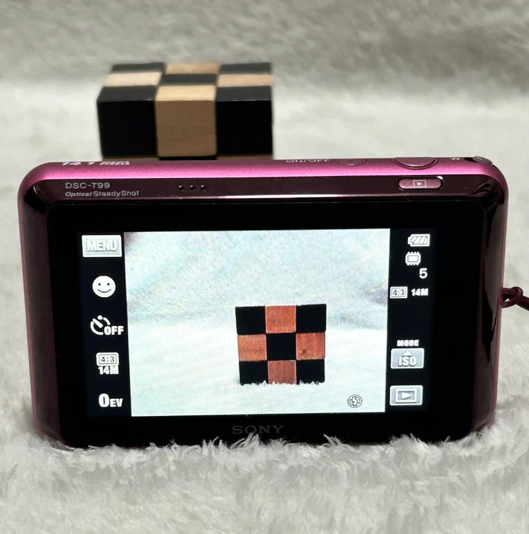 動作確認済 SONY Cyber-shot デジカメ ピンク 充電器・ケース付属