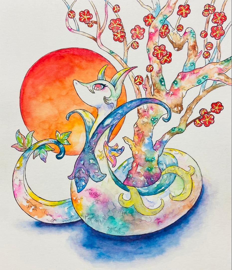 ポケモン ジャローダ 手描き イラスト A4大サイズ