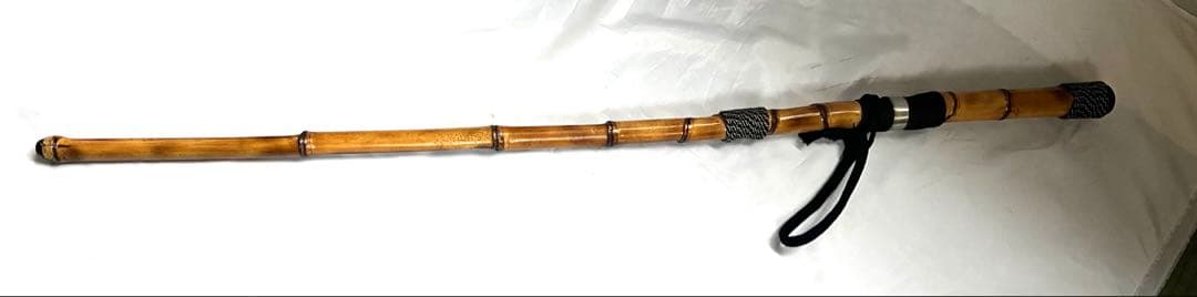 竹製杖 (仕込み式杖金属先端付き)