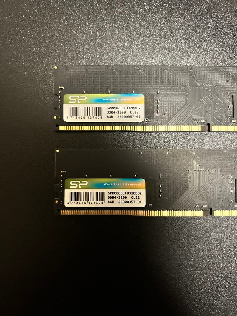 DDR4 8GB×2枚　DDR4-3200 SP008GBLFU320B02