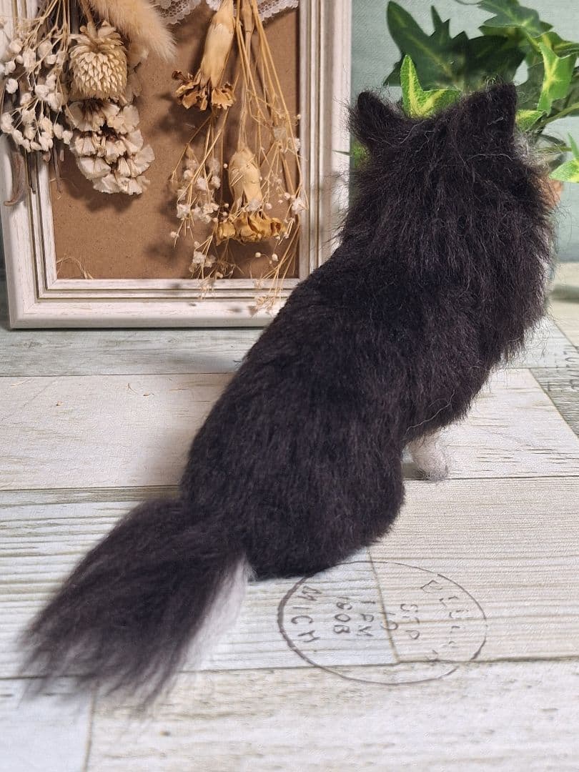 羊毛フェルト　ブラックタンチワワ
