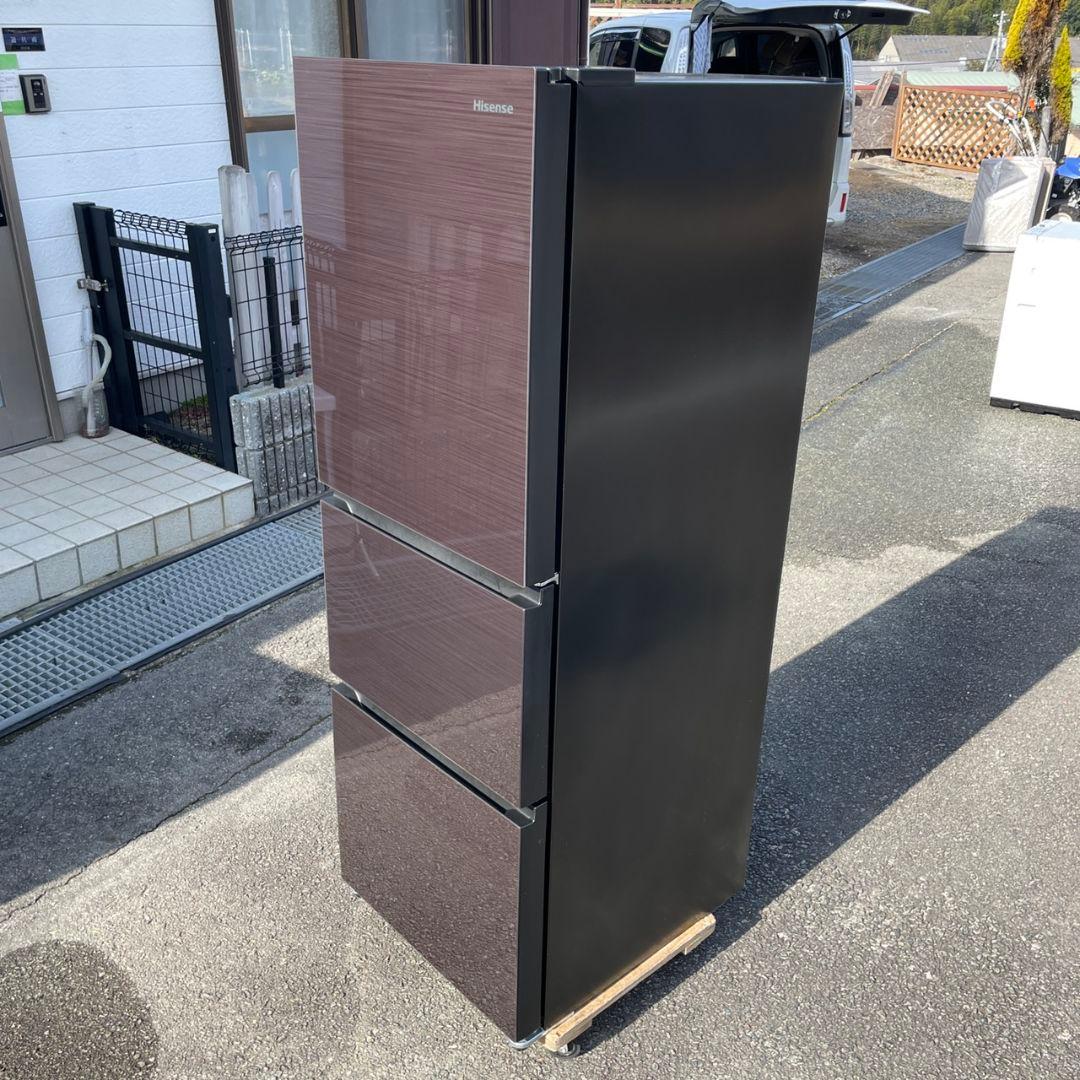 Hisense2020年製282L冷蔵庫 ガラスブラウン 美品 送料/設置無料