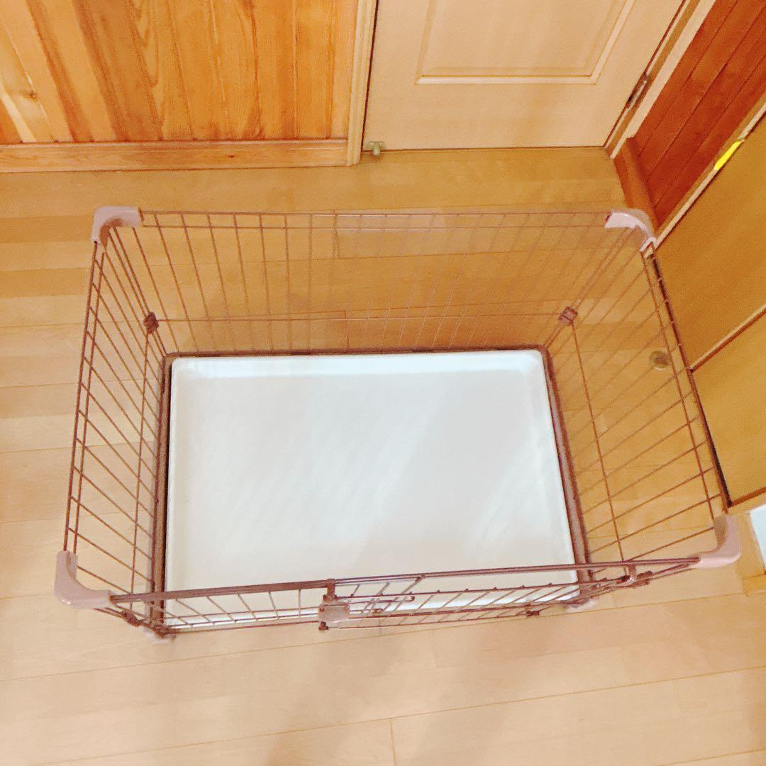 リッチェル 犬用ケージ90×60cm 工具不要・ジョイント有　イヤークリーナー付