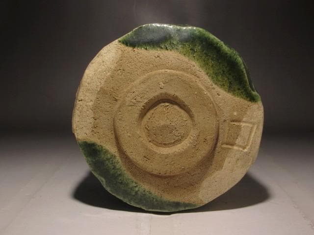 北大路魯山人　蟹絵福字茶碗　趣のある作品　s534