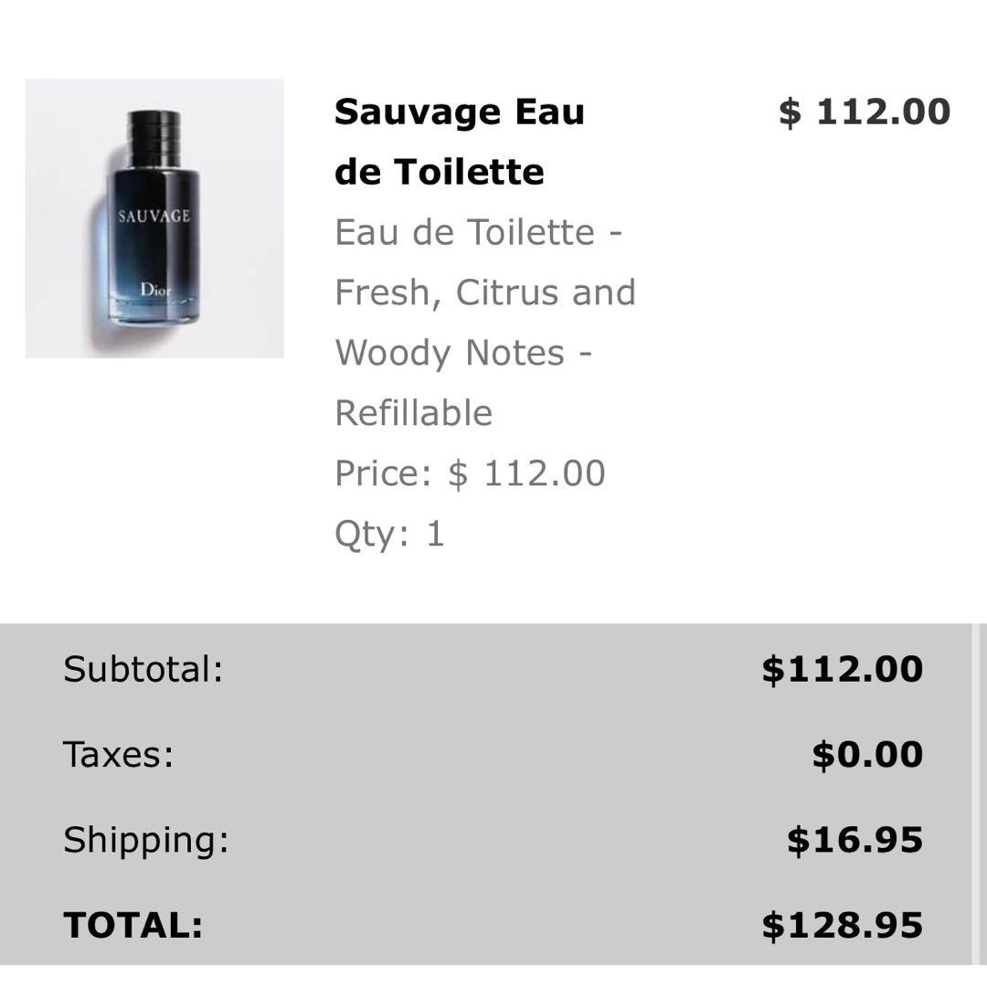 香水(男性用) Sauvage Eau de Toilette 100ml