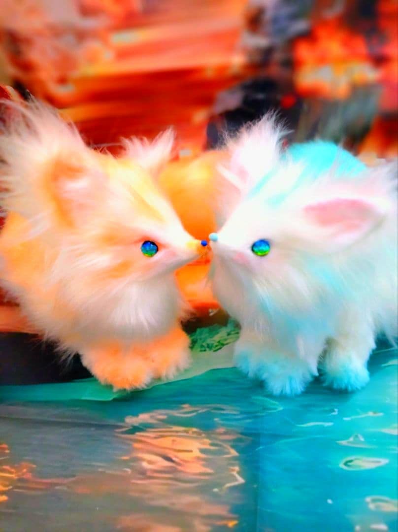 蓄光☆陸魔法の狐アートドールartdollハンドメイドぬいぐるみfoxキツネ人形