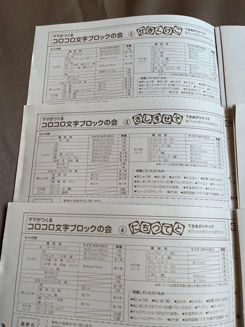 ママが作るコロコロ文字ブロックの会①〜⑨ 全文字セット