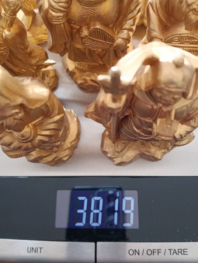 開運　七福神様　金メッキ　金箔　置き物　縁起物　工芸品