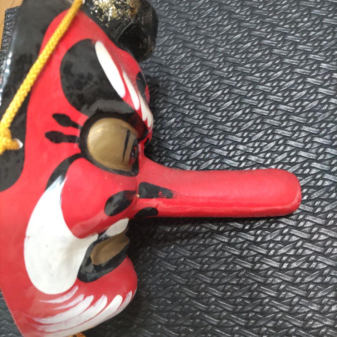 張り子　天狗　お面　ヴィンテージ