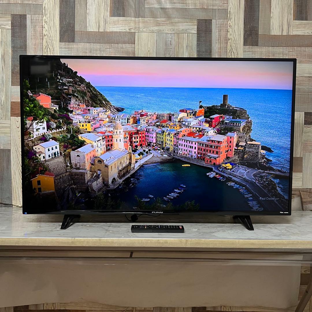 全国送料込❣️フナイ 50型 4K液晶TV地デジBSCSチューナー内蔵外付HDD