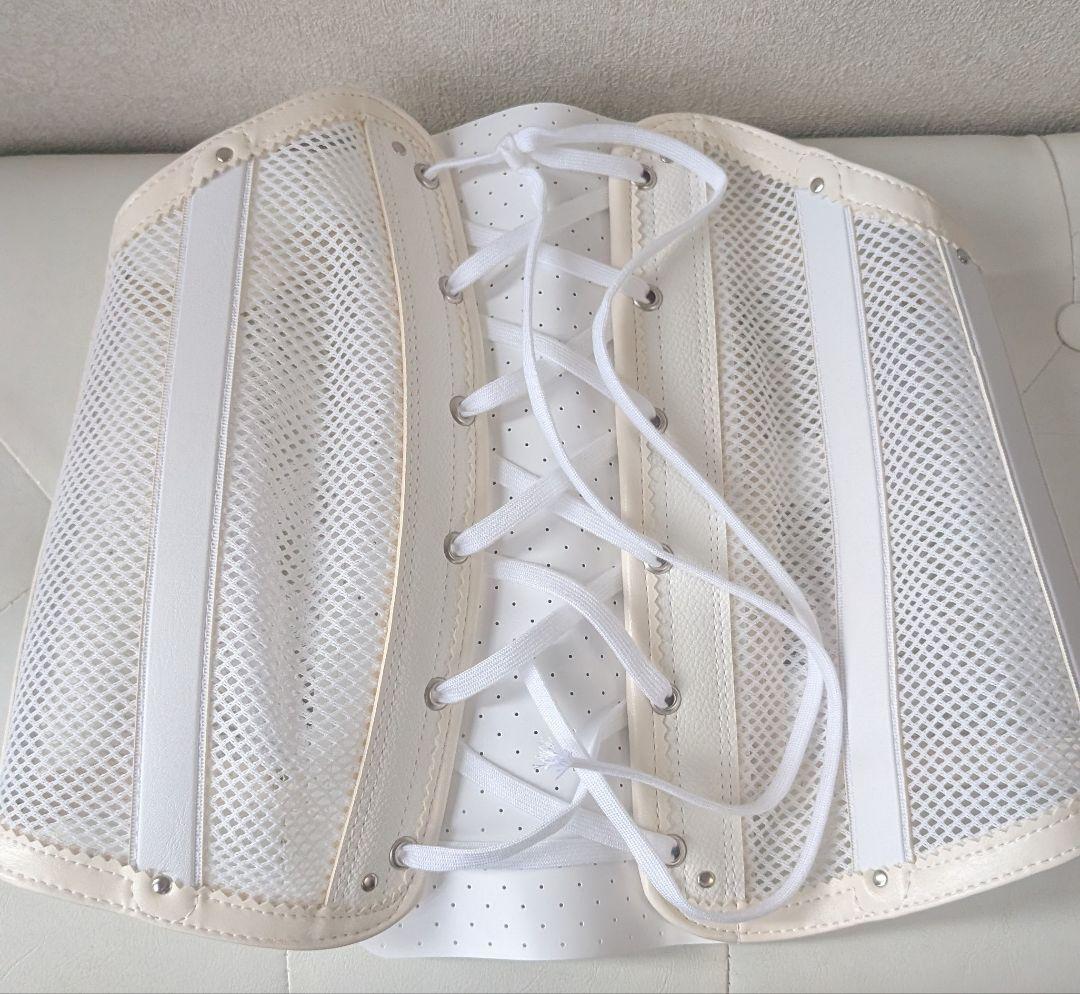*新品同様*医療用 ホワイトメッシュコルセット*M-L✬*定価約4万円✬