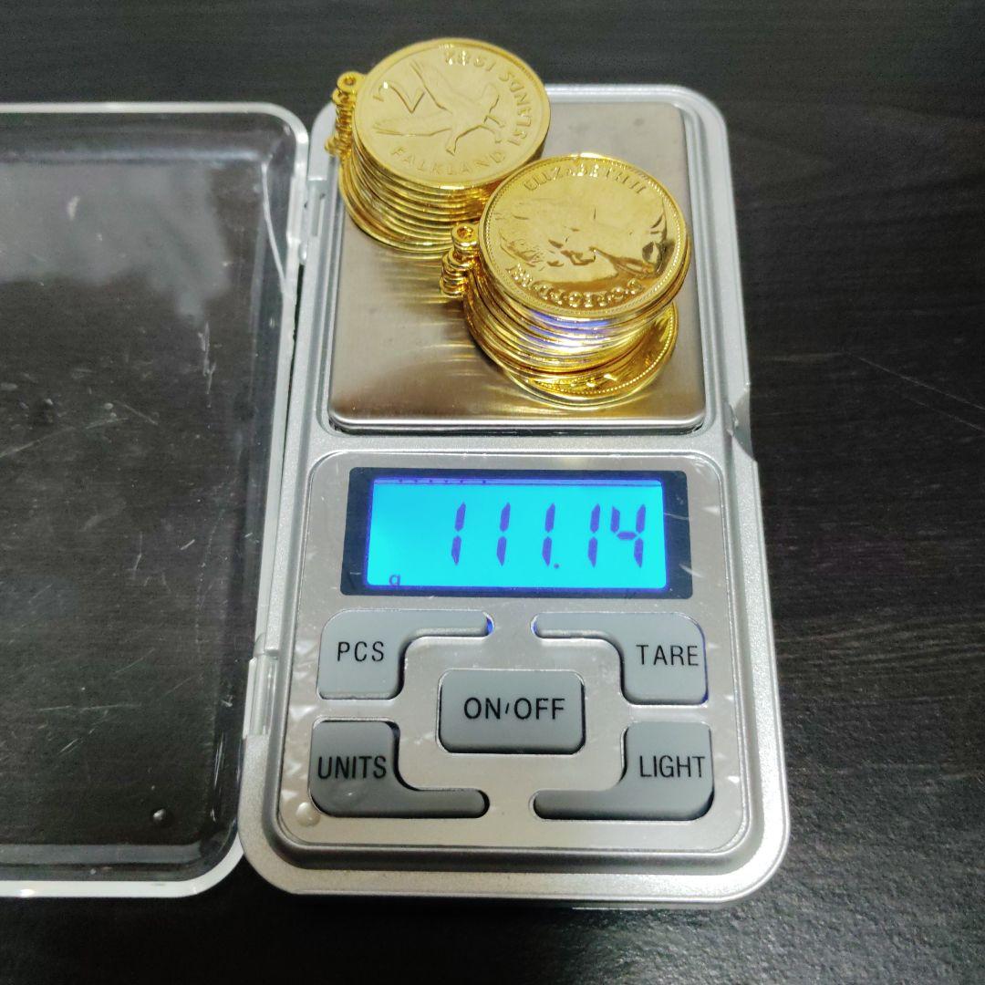 フェークランド諸島 2ペンス金貨　レプリカ　K24GP 538g