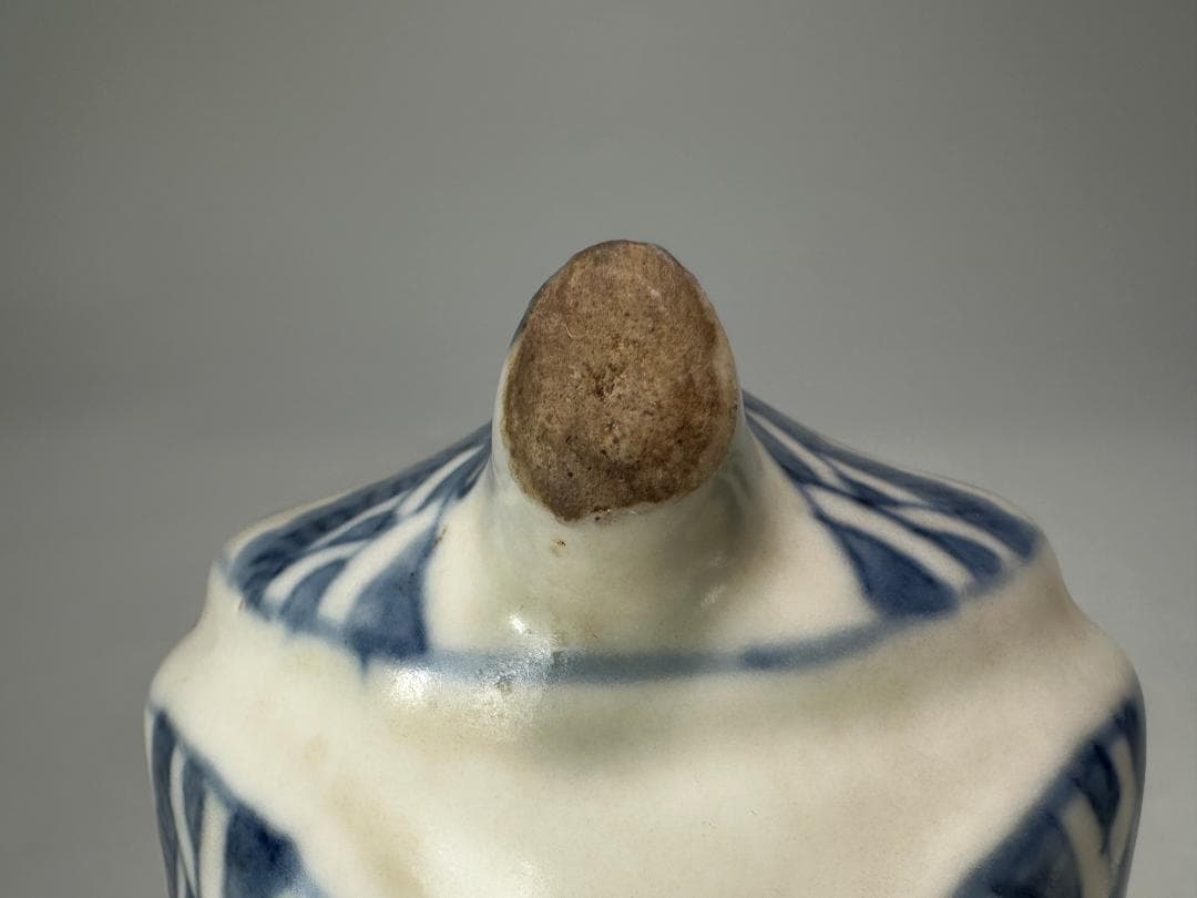 中国美術　明朝　明時代　青花麒麟文香炉　染付香炉　古物保証　時代物　時代供箱