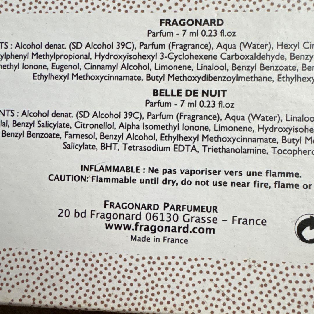 ◇Fragonard フラゴナール Perfume5セット　フランス