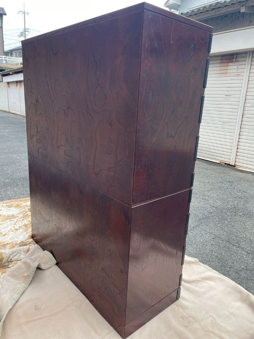 桐箪笥 和箪笥 伝統工芸 二段重ね 約120cm 着物収納