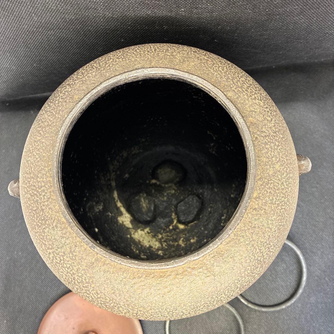 茶道具　風炉釜　釜カンつき