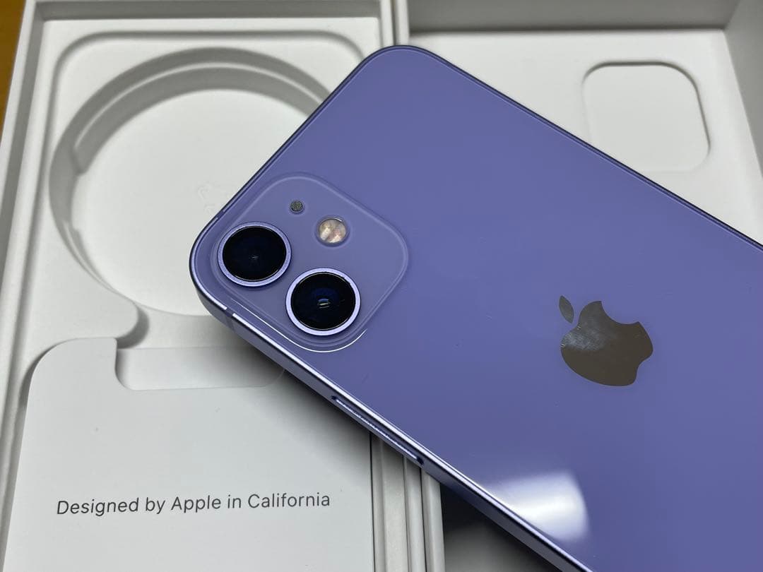 iPhone 12 miniパープル バッテリー93%