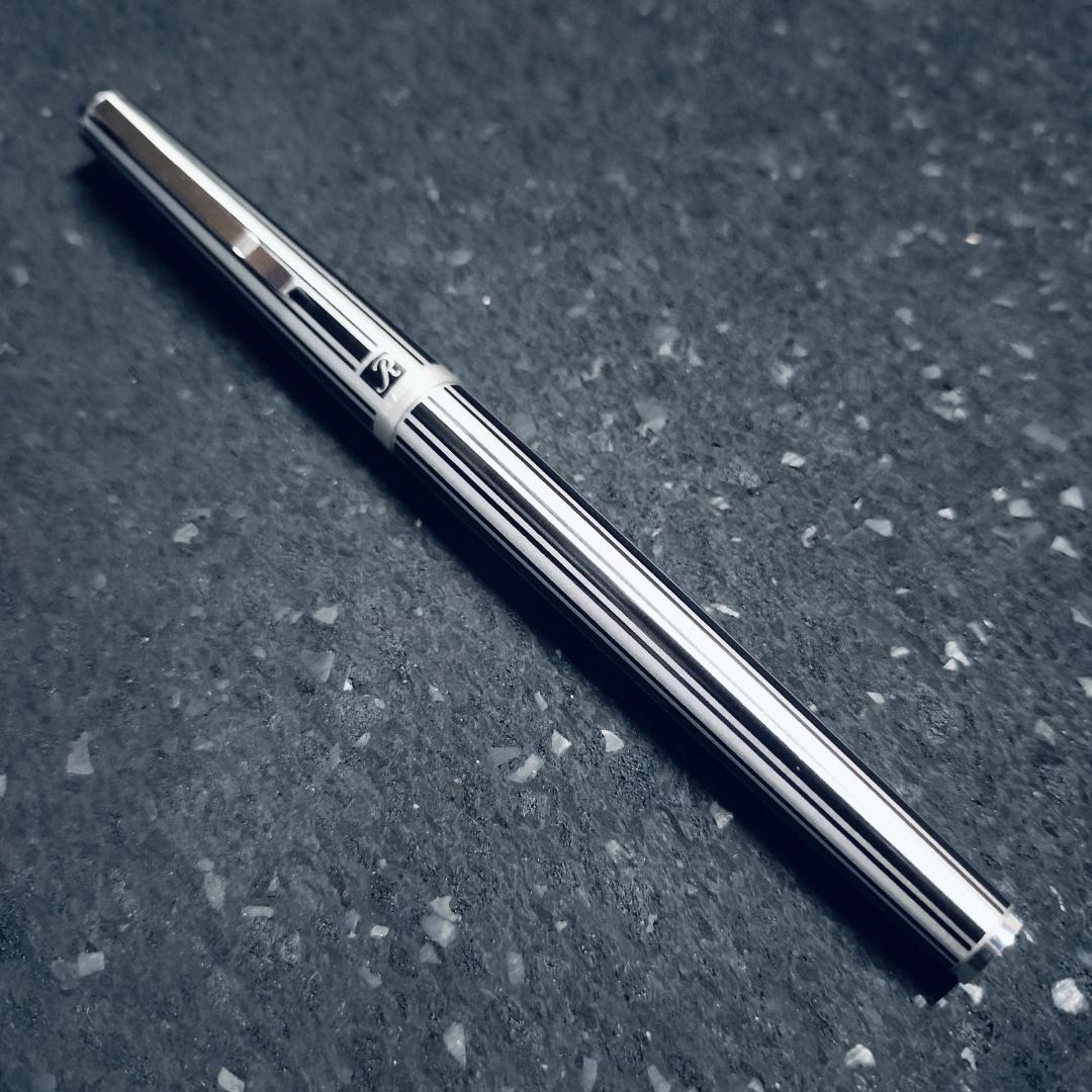 【廃盤】PLATINUM プラチナ万年筆 Riviere 18KWG F 格子柄