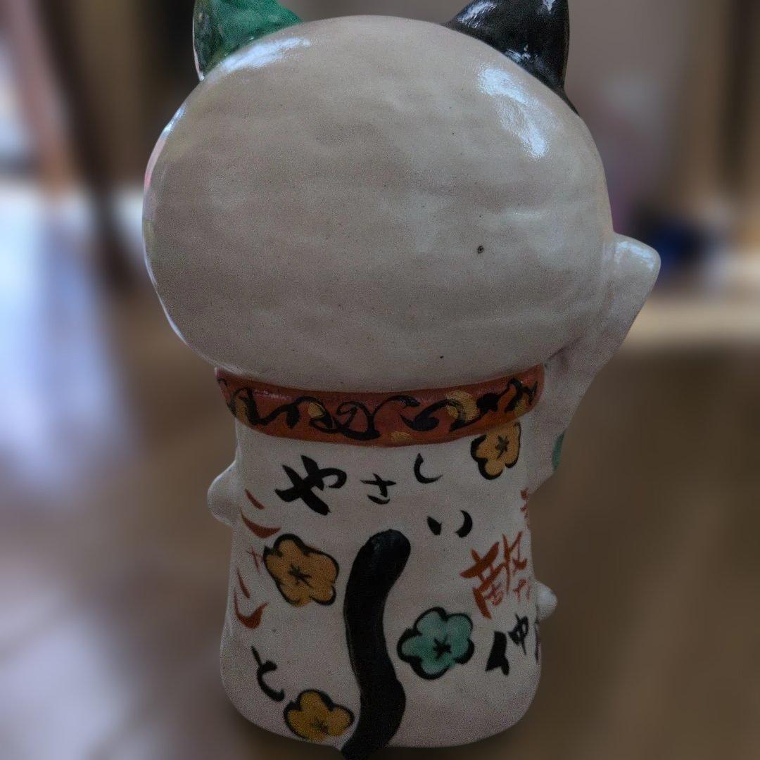 【夕立窯】猫　ネコ　ねこ　置物　　手作り　受注生産品　舌出し可愛い