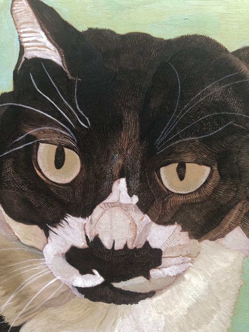 原画「ハッチ」《＋猫イラスト３枚無料プレゼント》猫イラスト