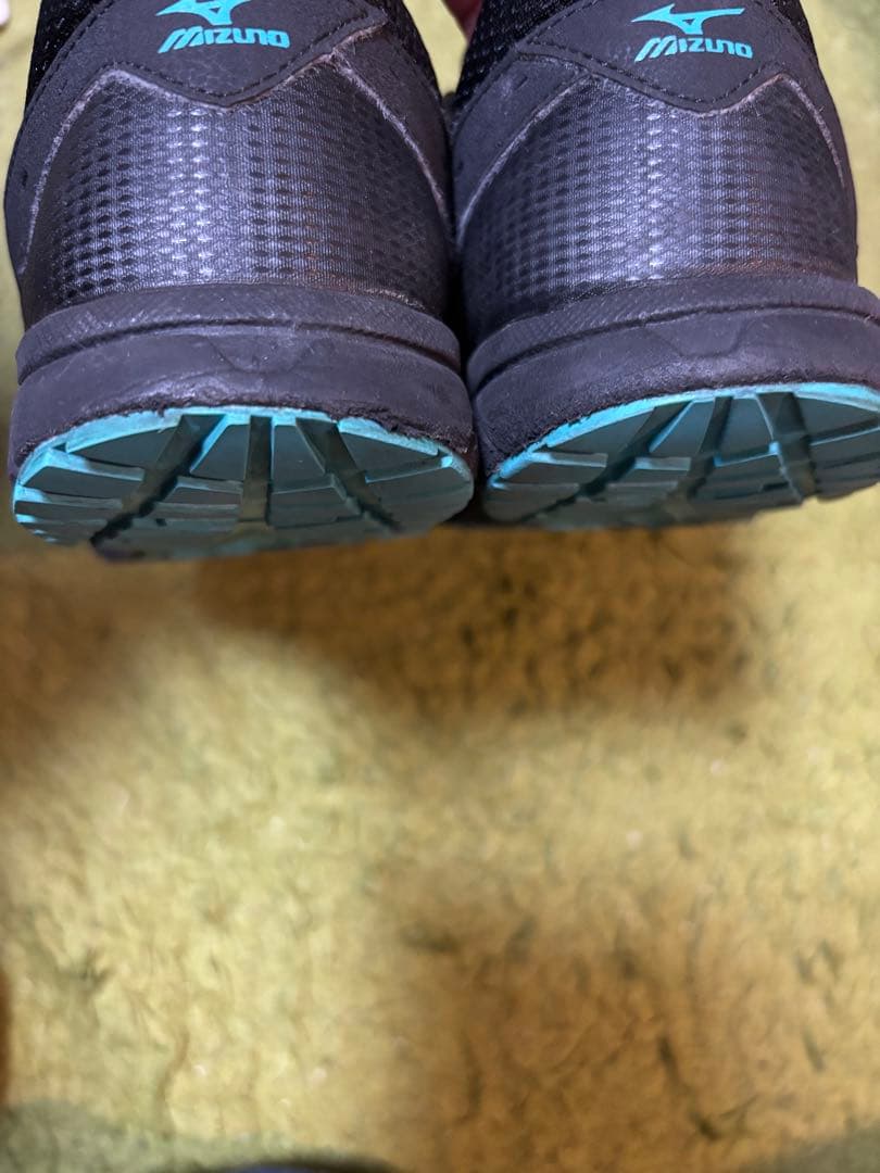 Mizuno 安全靴 ブラック/ターコイズ　25.5cm