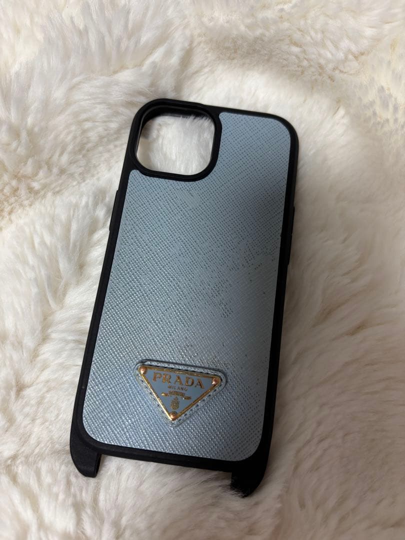 大値下PRADA サフィアーノトライアングル スマホショルダー iPhone15