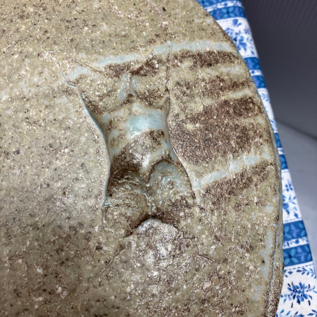 茶道具　炉用　風炉用　炭道具　梨灰釉炭化　鉢　常滑　水上勝夫　造　S54NKS