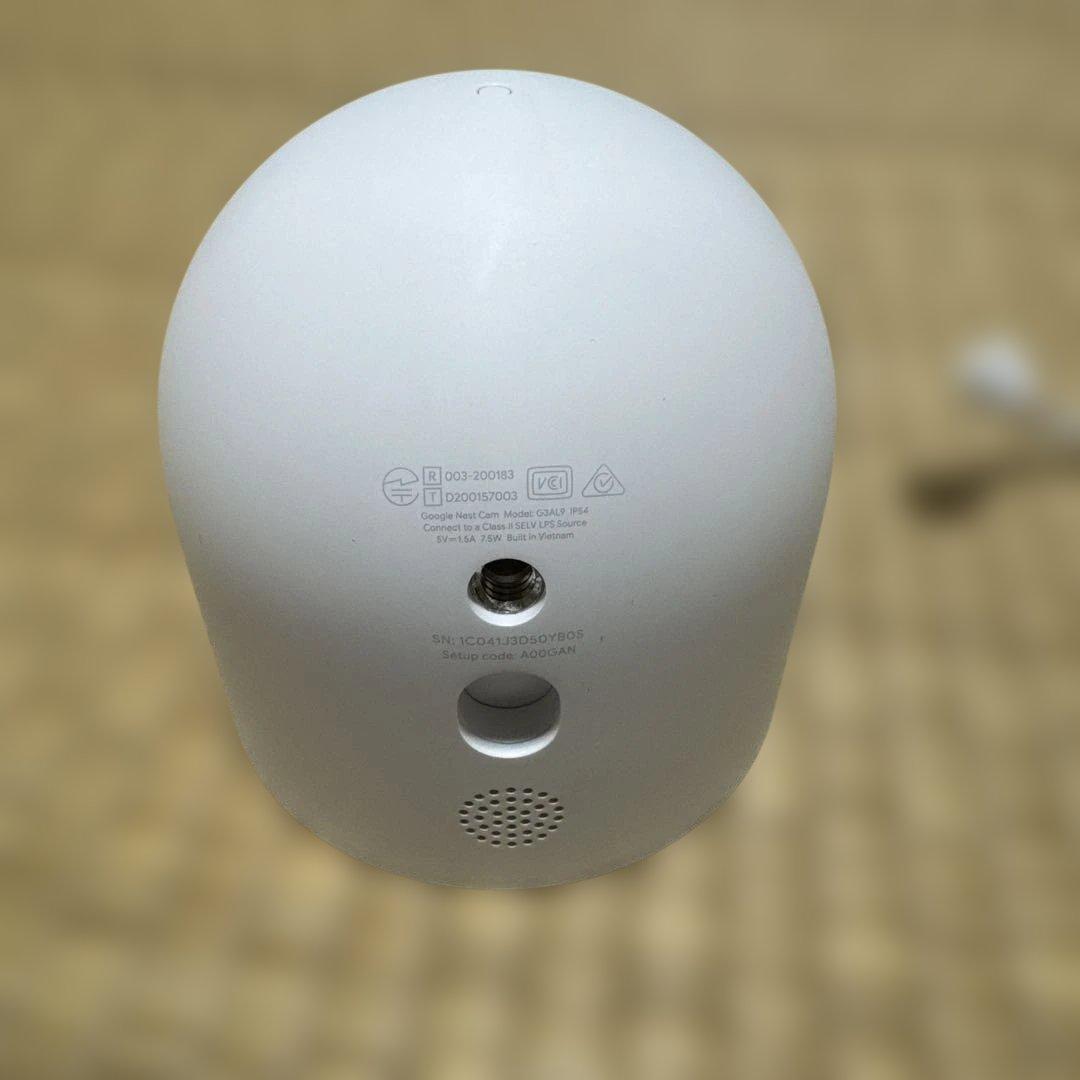 Google Nest Cam 屋内/屋外対応 電源ケーブルあり