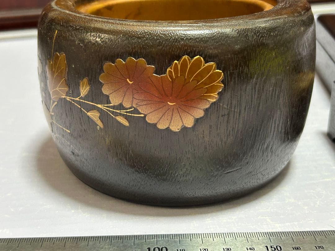 ミニサイズの火鉢まき絵、四角い豆火鉢、小物入れ類