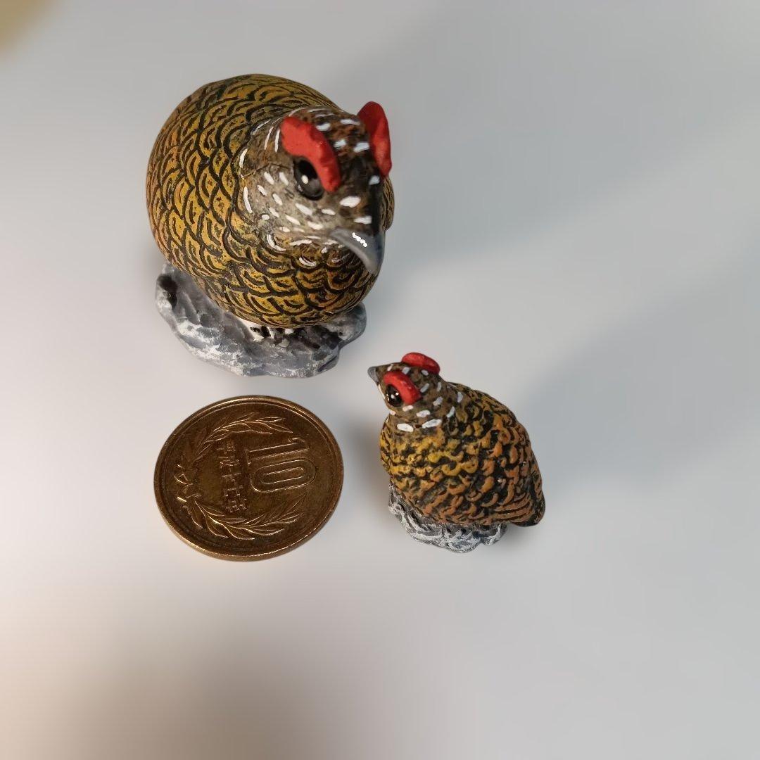 437..雷鳥の夏の親子、手作り作品１点物、貴重品