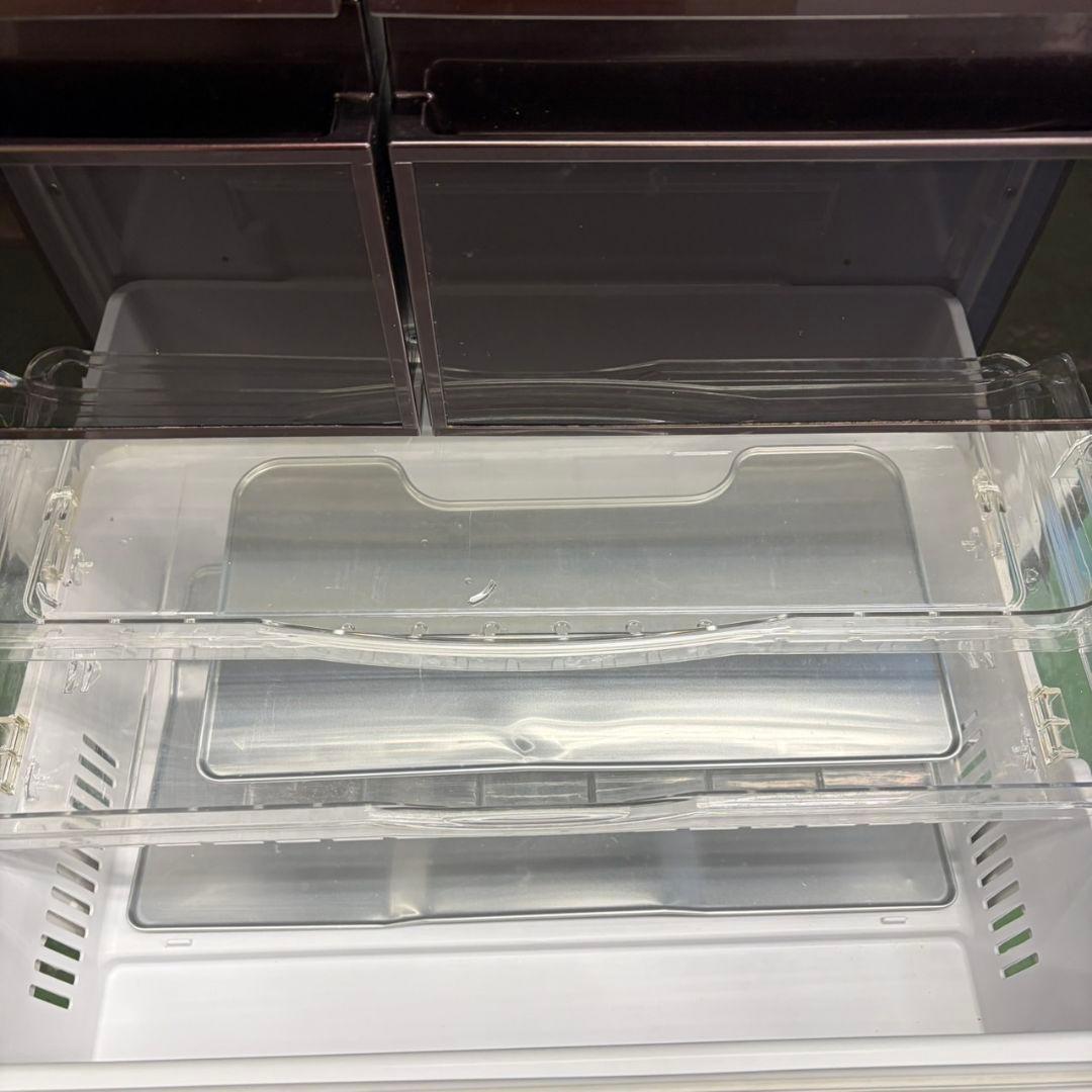 926ブラウンカラー　大型冷蔵庫　475L　自動製氷　フレンチドア　ガラストップ
