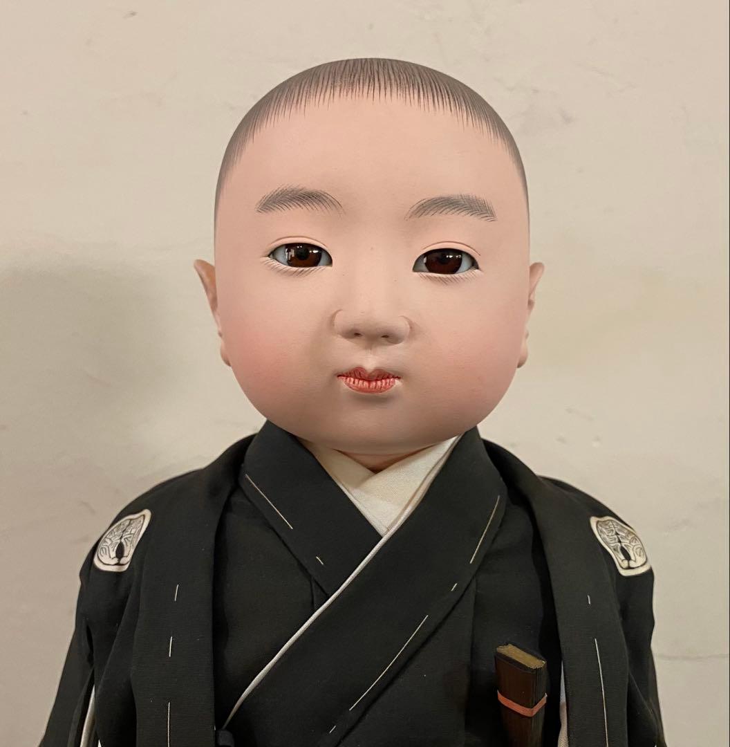 市松人形 赤と黒の衣装 男の子と女の子セット アンティーク
