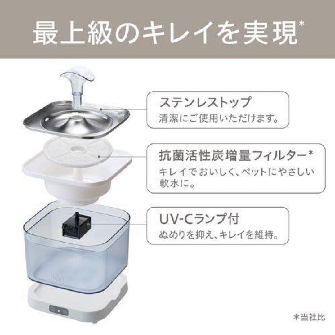 食器・餌やり・水やり用品 GEX PURE PRIME WATER FOUNTAIN 2L