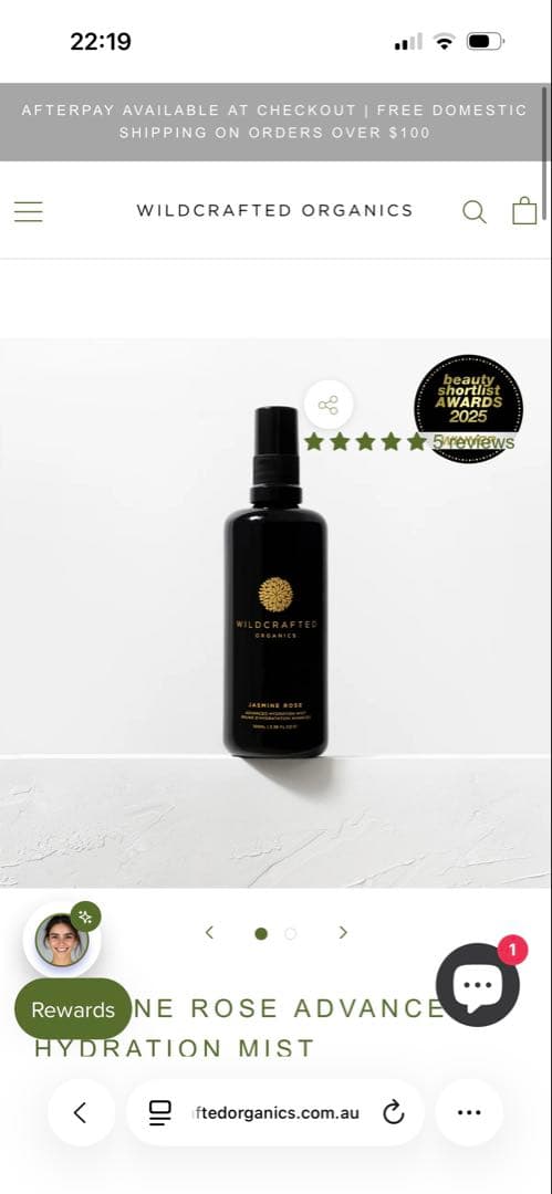WILDCRAFTED ORGANICS ジャスミンローズ 100ml