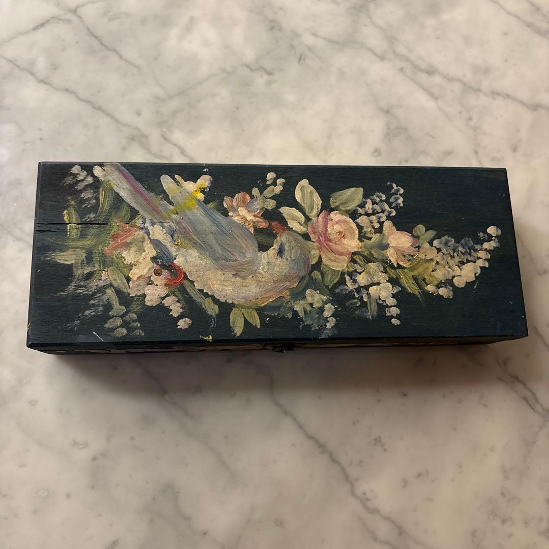 フランス　アンティーク　ヴィンテージ　木箱　鳥