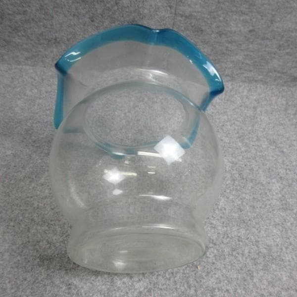 アンティーク青縁フリルガラス鉢 [B28549]