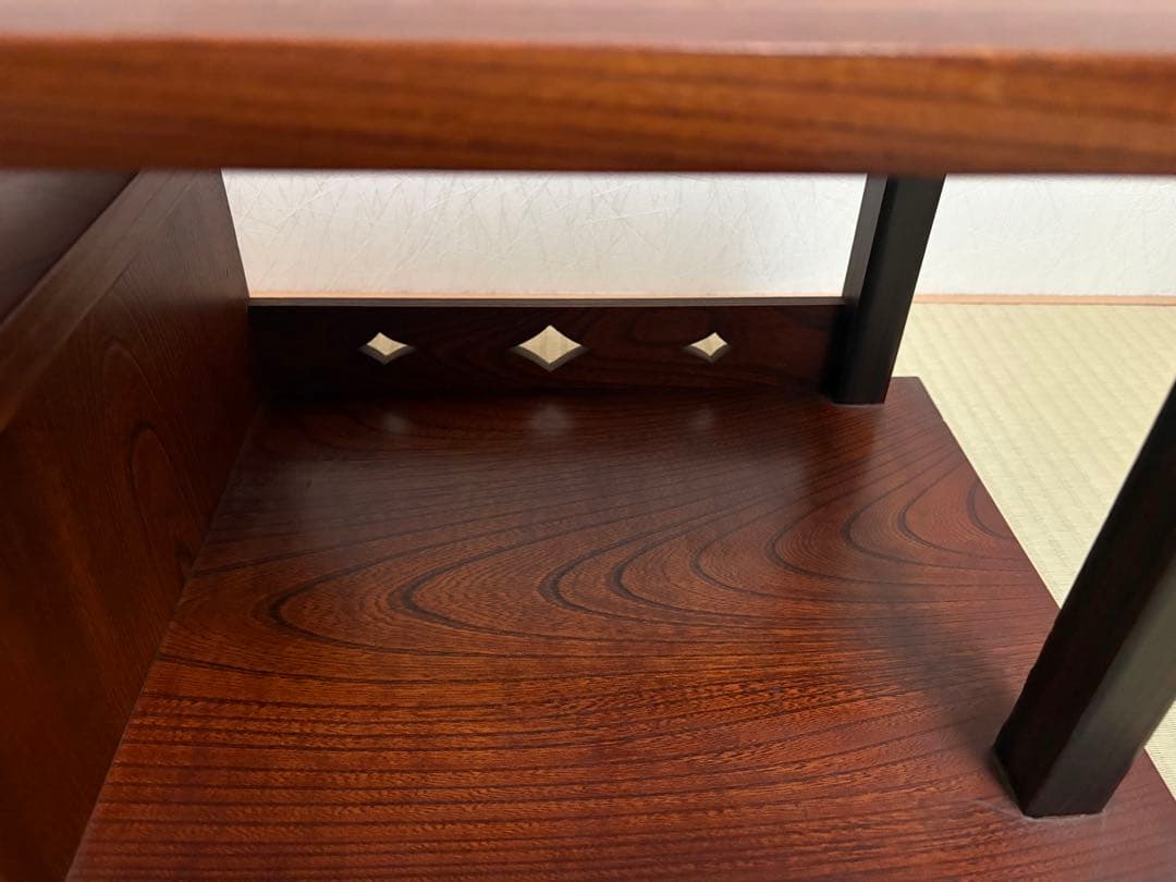 床の間、飾り棚、収納棚、茶箪笥、花瓶台、昭和レトロ、ケヤキ色