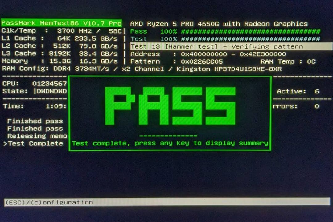 DDR4メモリ 3200MHz 2枚Kingston HyperX FURY