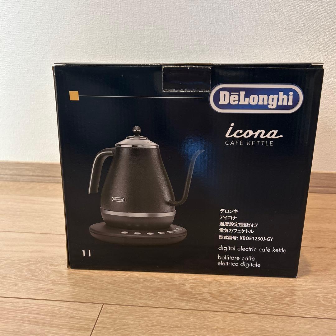 DeLonghi KBOE1230J-GY ブラック 電気ケトル